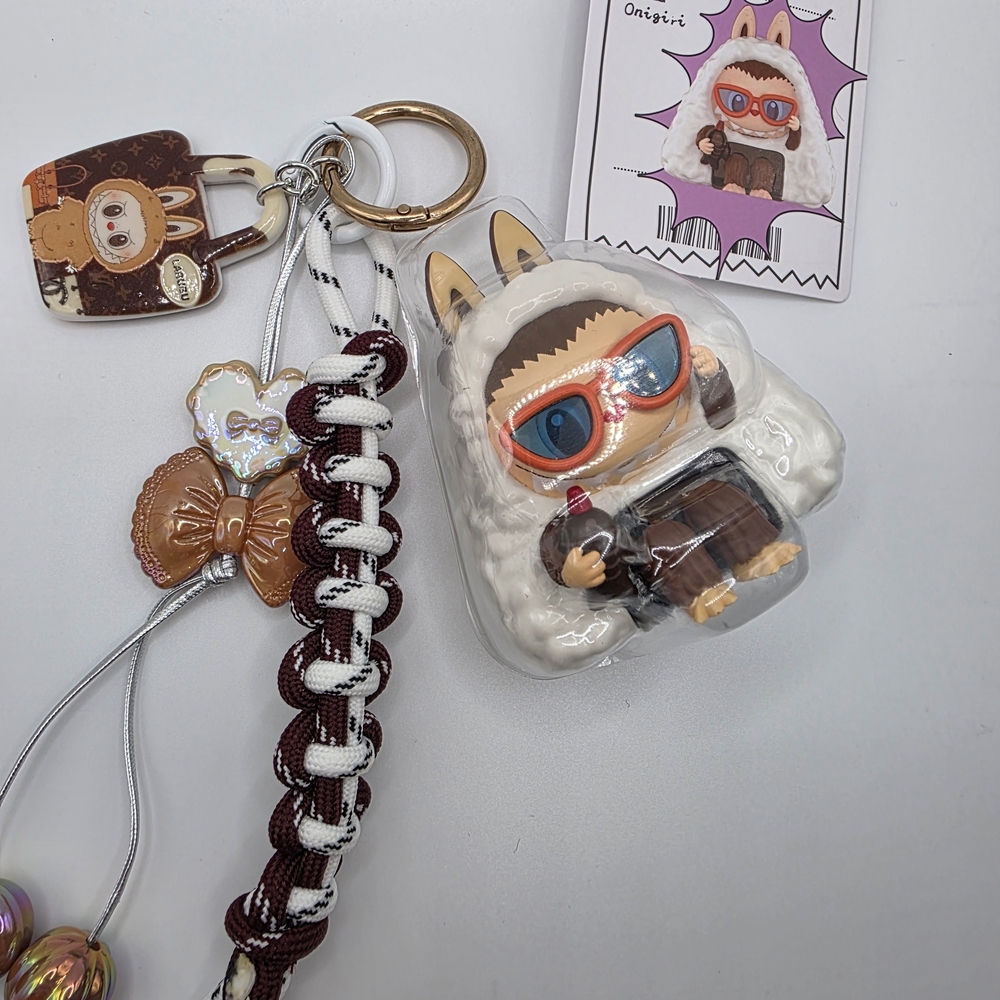 authentic labubu wacky market onigiri Cute Keychain